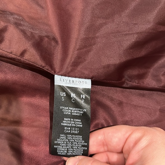 Liverpool Jeans Co Quilted Collard Hooded Utility Jacket (S) NWT - Picture 13 of 15